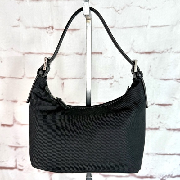 COACH Y2K 6.5”x4” Leather Trim Black Nylon Pewter Hardware Lightweight Mini Bag - Picture 4 of 14